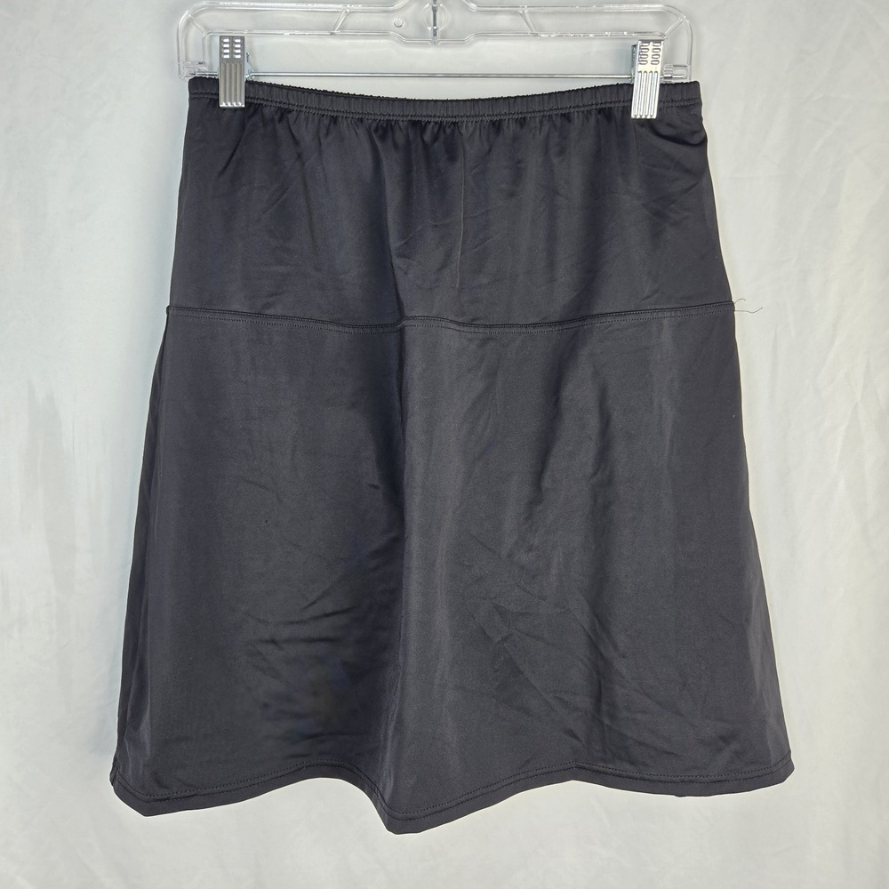 Swimsuits For All High Waisted Swim Skirt 16 Black Built In Tummy Control Brief